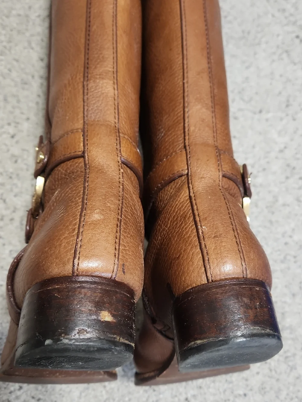 Tory Burch Amanda Riding Boots in Almond Size 7.5